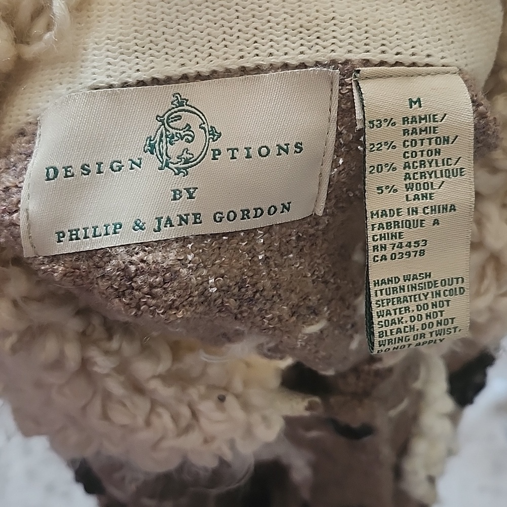Vintage Design Options by Philip & Jane Gordon Sheep Cardigan SzM - Picture 7 of 8